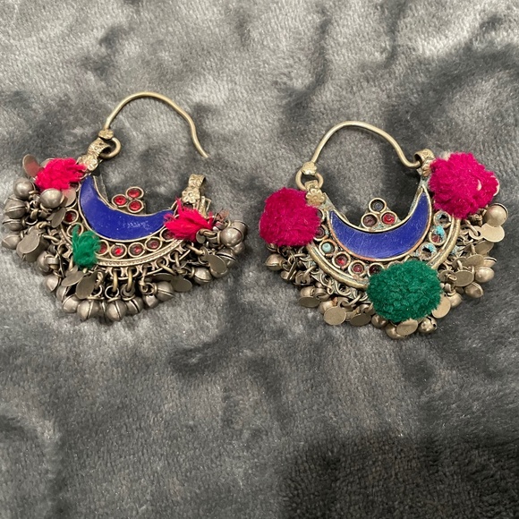 Moroccan Jewelry - Antique Moroccan Earrings Berber Tribe